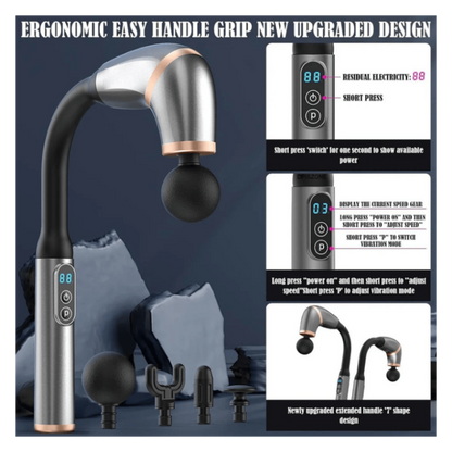 StrainAway™ Massage Gun with Extended Handle